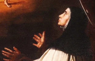 Santa Teresa de Jesús contemplando a Cristo resucitado Crédito: Dominio Público - Wikipedia