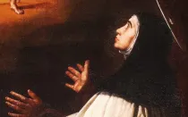 Santa Teresa de Jesús contemplando a Cristo resucitado