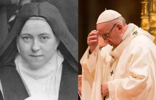 Santa Teresita del Niño Jesús y el Papa Francisco Dominio público / María Testino - ACI Prensa