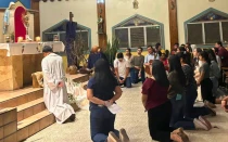 Adoración eucarística en Honduras.