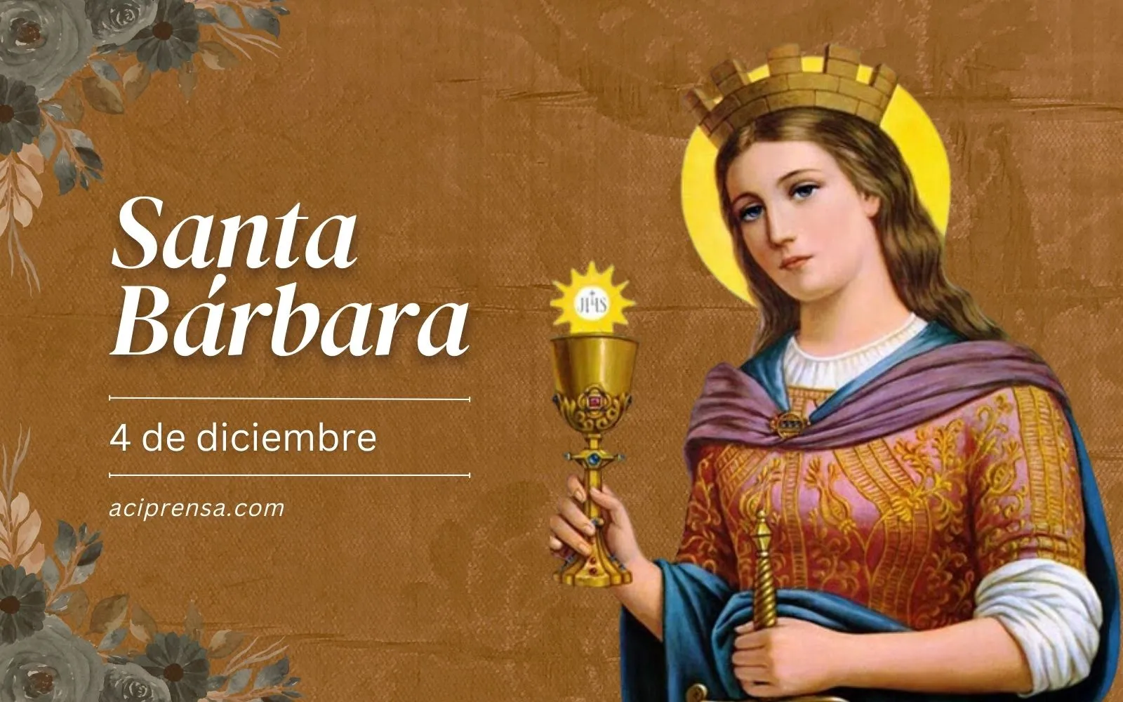 Saint of the day December 4: Saint Barbara.  Catholic Saints