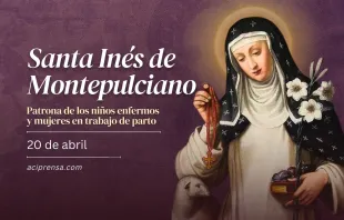 null Santa Inés de Montepulciano, 20 de abril / ACI Prensa