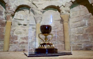Santo Cáliz custodiado en la Catedral de Valencia (España). Crédito: A. Sáiz / Arzobispado de Valencia.
