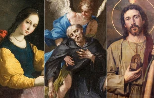 Santa Águeda y San Peregrino. Crédito: Wikimedia Commons - Dominio Público San Judas Tadeo. Crédito: Renata Sedmakova - Shutterstock