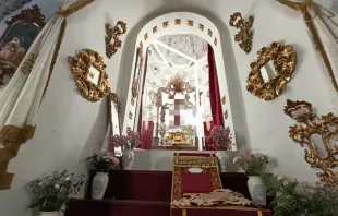 El camarín de la Virgen de Flores, (Álora, Málaga, España), profanado. Crédito: Diócesis de Málaga