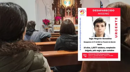 Adoración ante el Santísimo por el joven católico desaparecido Iago Negrón González.