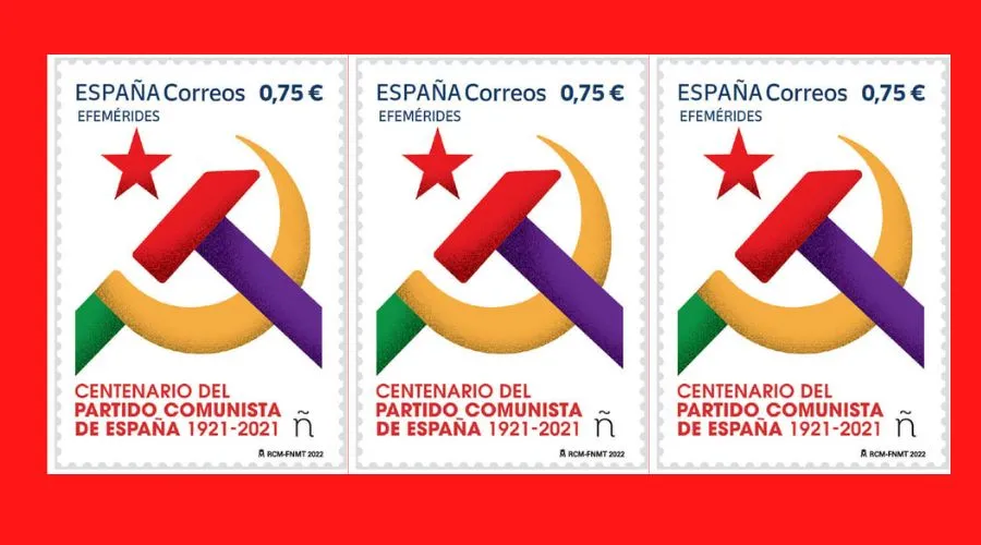Piden retirar un sello del Partido Comunista de España, que asesinó a miles de mártires
