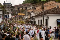 Procesión que tuvo lugar en Popayán, Colombia ,en el Domingo de Ramos del 2 de abril de 2023.