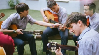 Seminaristas menores del Colegio Arzobispal de Madrid.