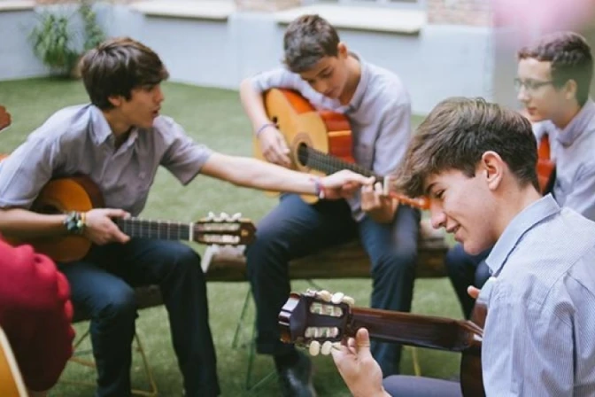 Seminaristas menores del Colegio Arzobispal de Madrid.