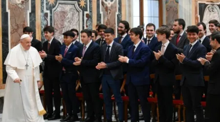 Papa Francisco y seminaristas españoles