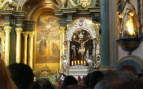 Imagen del Señor de los Milagros en el Santuario y Monasterio de las Nazarenas en Lima (Perú).