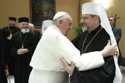 El Papa Francisco y obispos del Sínodo de la Iglesia greco-católica