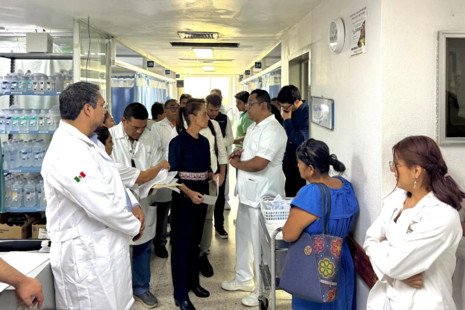 Claudia Sheinbaum visita hospital