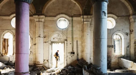 Guardia de seguridad en Mosul