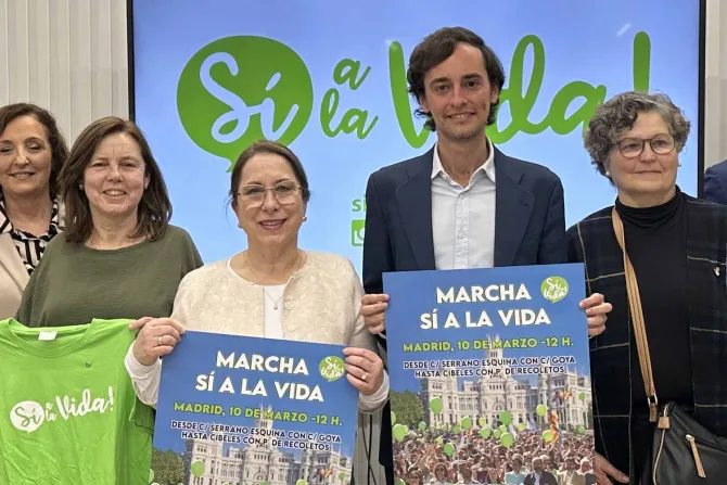 Representantes de los organizadores de la Marcha por la Vida 2024 en España.