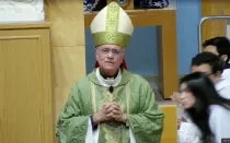 Mons. Silvio José Báez hoy en la iglesia de St. Agatha, en Miami (Estados Unidos).