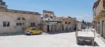 Calle en Siria tras el sismo de febrero de 2023.