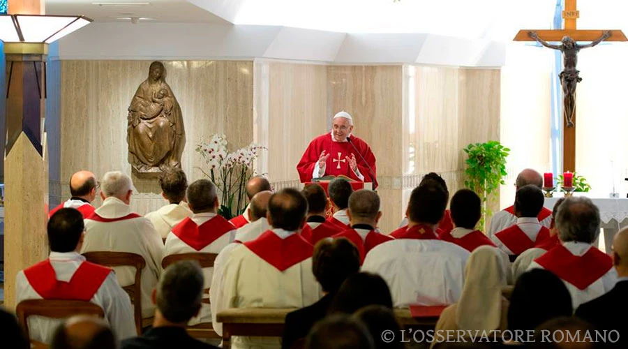 Papa Francisco en la Misa de la Casa Santa Marta / Foto: L'Osservatore Romano