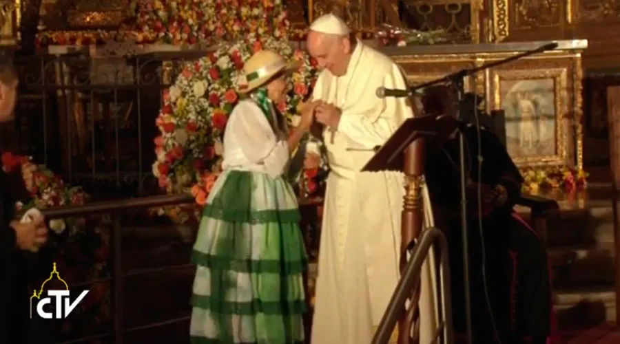 El Papa Francisco en la Iglesia de San Francisco. Captura de youtube