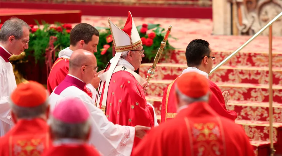 El Papa Francisco en la Misa de Pentecostés. Foto: Daniel Ibáñez / ACI PRensa