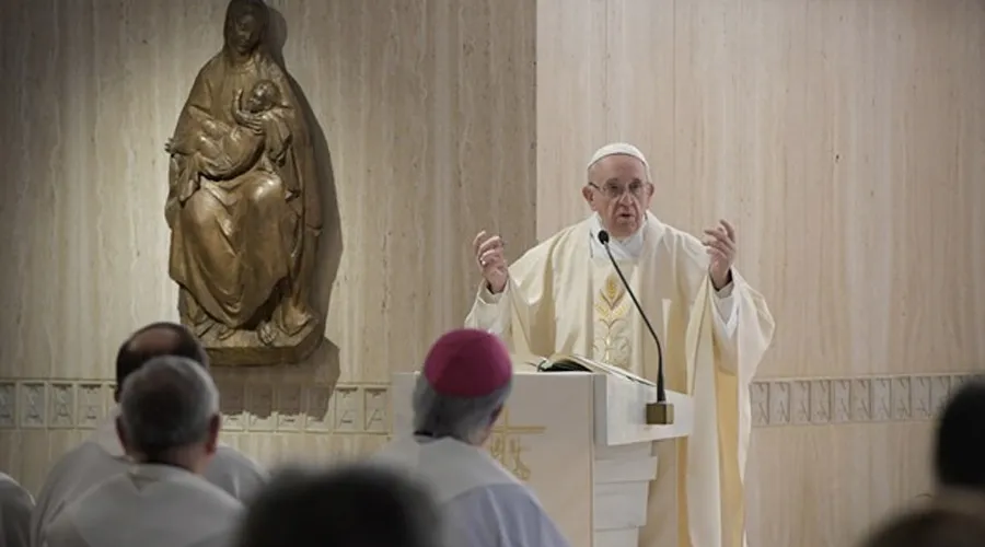 El Papa durante la homilía. Foto: L'Osservatore Romano