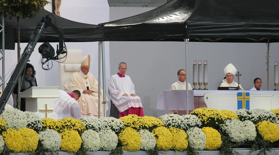 El Papa en la Misa. Foto: Angela Ambrogetti / ACI Group