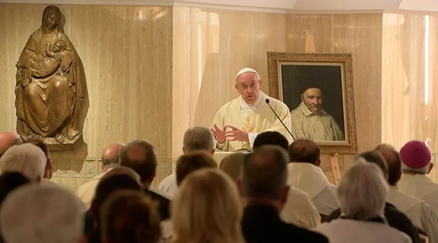 El Papa en la Misa. Foto: L'Osservatore Romano