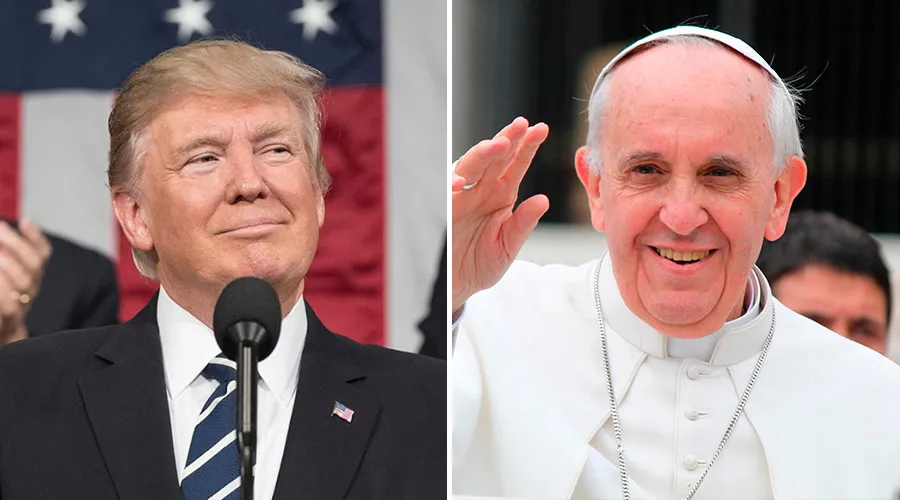 Donald Trump y el Papa Francisco / Foto: White House - ACI Prensa