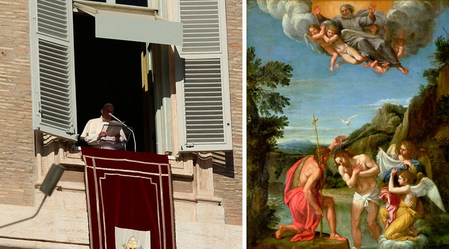 El Papa durante el rezo del Ángelus. Foto: Alexey Gotovskiy / ACI Prensa