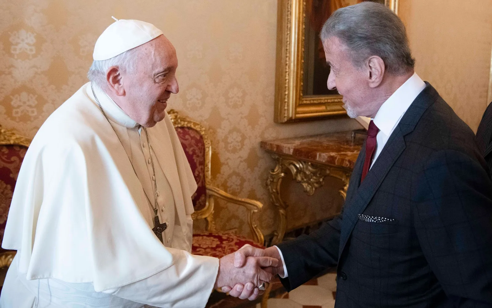 El Papa Francisco recibe al actor Sylvester Stallone