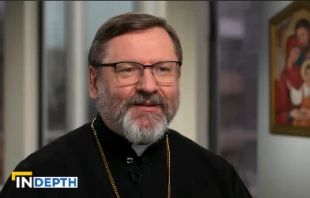 Su Beatitud Sviatoslav Shevchuk, Arzobispo Mayor de Kiev y líder de la Iglesia greco-católica ucraniana Crédito: EWTN News In Depth