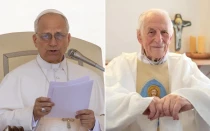 El Papa León XIV y el fallecido Cardenal Estanislao Esteban Karlic.