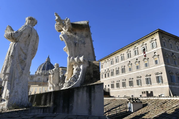 El Papa rezó el ángelus desde el Palacio Apostólico. Crédito: Vatican Media