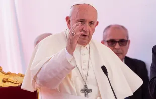 El Papa Francisco participando en un encuentro sobre teología en Nápoles, el 21 de junio de 2019. Crédito: EWTN News