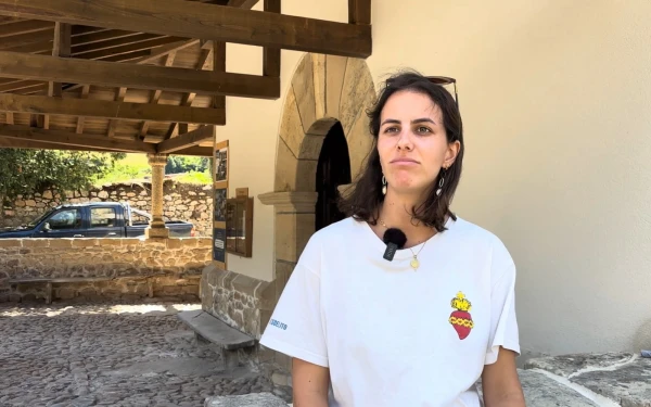 Teresa Gutiérrez, estudiante de Medicina y voluntaria de "Patrimonio que da vida". Crédito: Nicolás de Cárdenas / ACI Prensa.