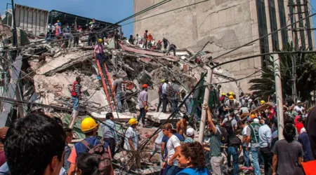 Edificio destruido en Ciudad de México tras sismo del 19 de septiembre