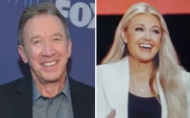 El actor Tim Allen junto a Erika Kirk.