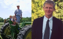 Tom Vander Woude con dos de sus nietos, Michael y Bobby Vander Woude (de izquierda a derecha). La Diócesis de Arlington, Virginia (Estados Unidos), investiga la causa de santidad de Tom Vander Woude casi dos décadas después de que muriera salvando a su hijo.