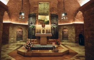 Tumba de San Francisco de Asís. Crédito: Oficina de Prensa del Sagrado Convento