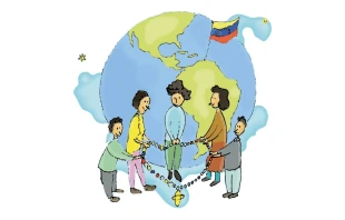 Imágenes del material de la campaña "Un millón de niños rezando el Rosario". Crédito: ACN.