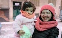 Una de las familias beneficiadas con la campaña "Dona una gota de leche".