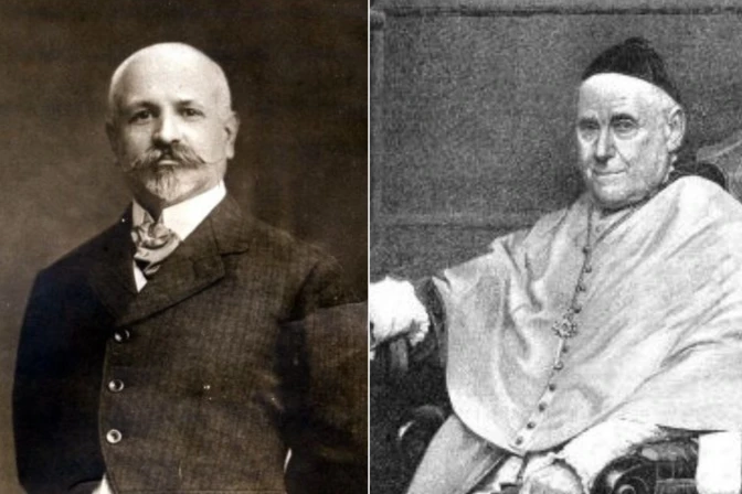 El masón y anarquista Francisco Ferrer y Guardia y Mons. José María Urquinaona.