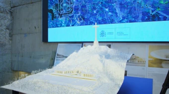 Maqueta del proyecto ganador del concurso para "resignificar" el Valle de los Caídos.