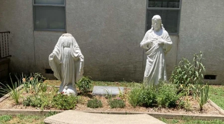 Estatua vandalizada de María, Madre de Dios