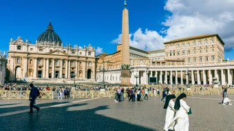 Plaza de San Pedro en el Vaticano.