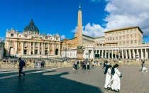Plaza de San Pedro en el Vaticano.