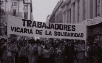 Manifestación de la Vicaría de la Solidaridad en 1983