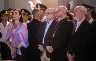 La Vicepresidente Villarruel junto a obispos y autoridades Crédito: Diócesis de La Rioja