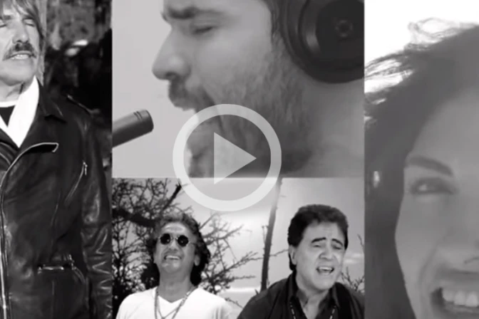 VIDEO: Eduardo Verástegui, Diego Verdaguer y más artistas cantan "Francisco" para el Papa 